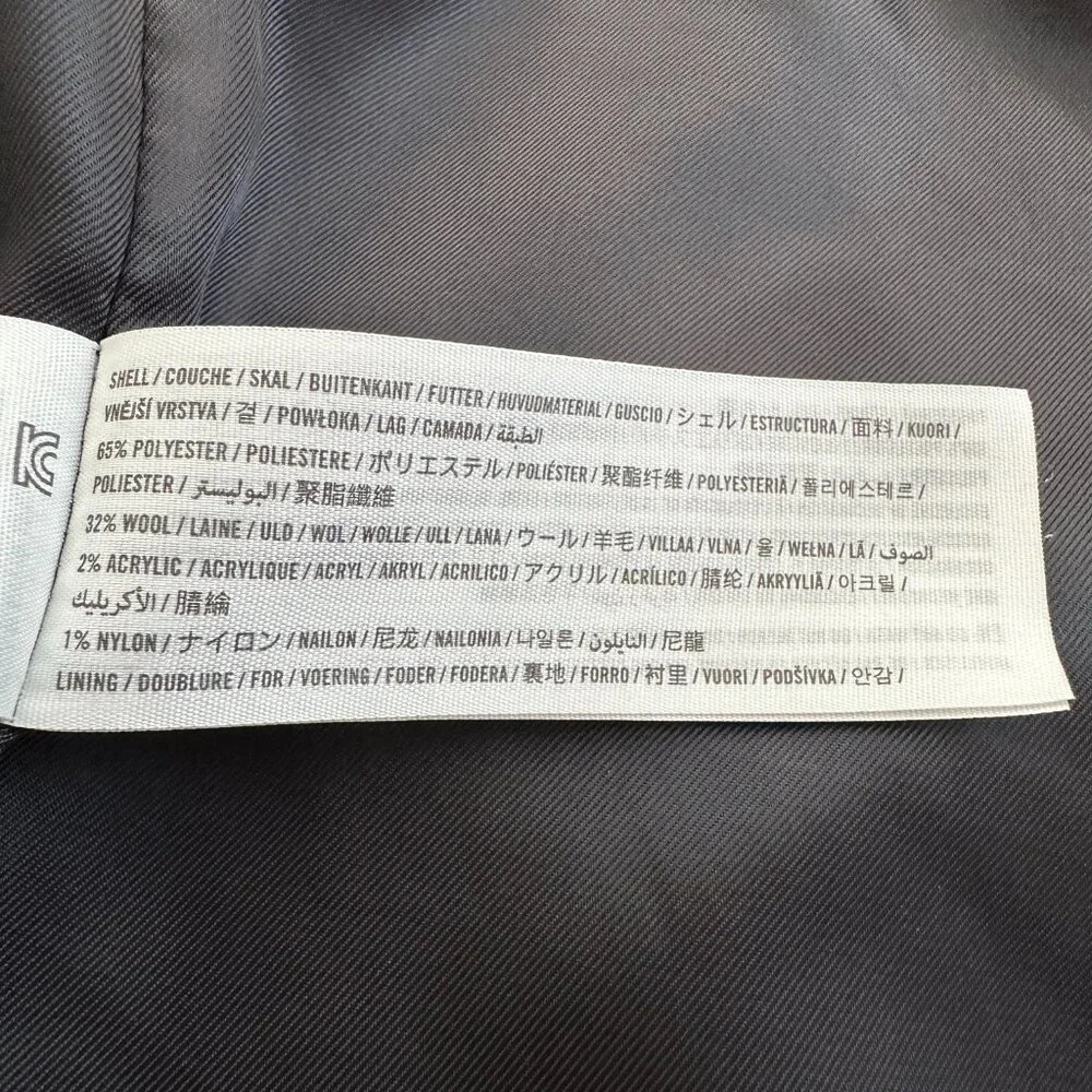 Abercrombie & Fitch Plaid Wool Blend Coat Size Large - Picture 7 of 7